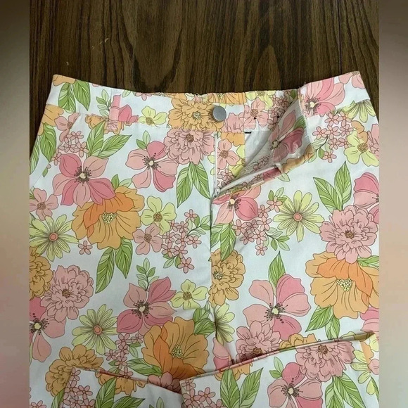 Versona Modern Spring Floral Straight Leg Pastel Pants Women’s size 8 NWOT - Picture 3 of 13